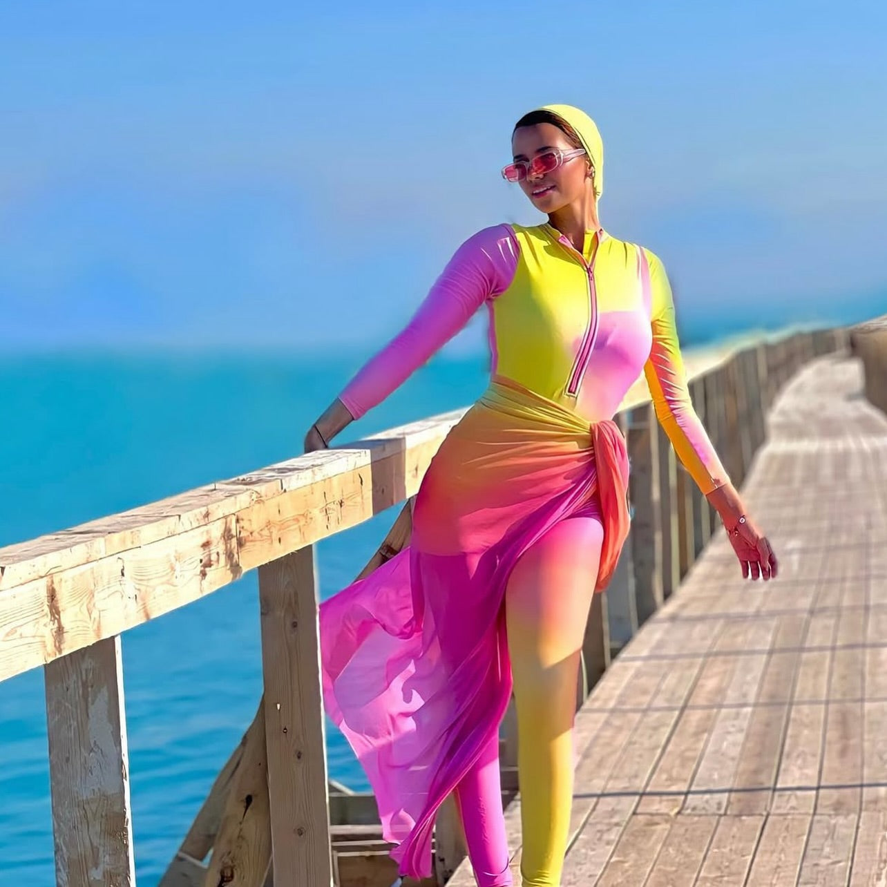 BURKINI 4 PIECES BICOLOR