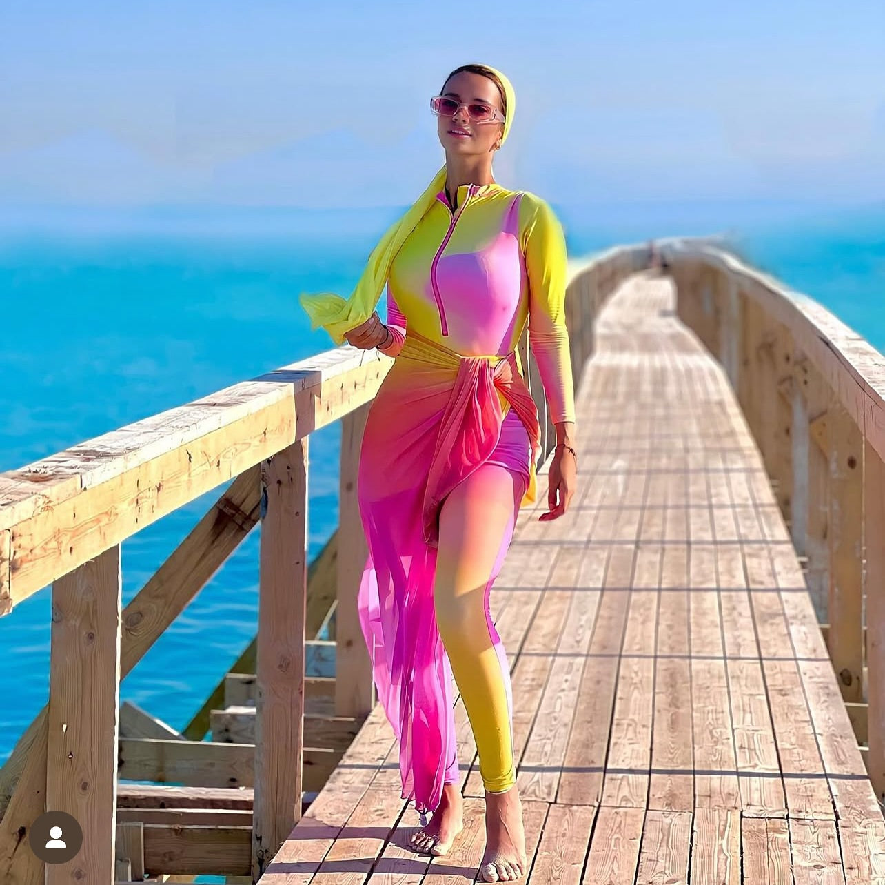 BURKINI 4 PIECES BICOLOR