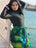 Burkini shein collection noir vert